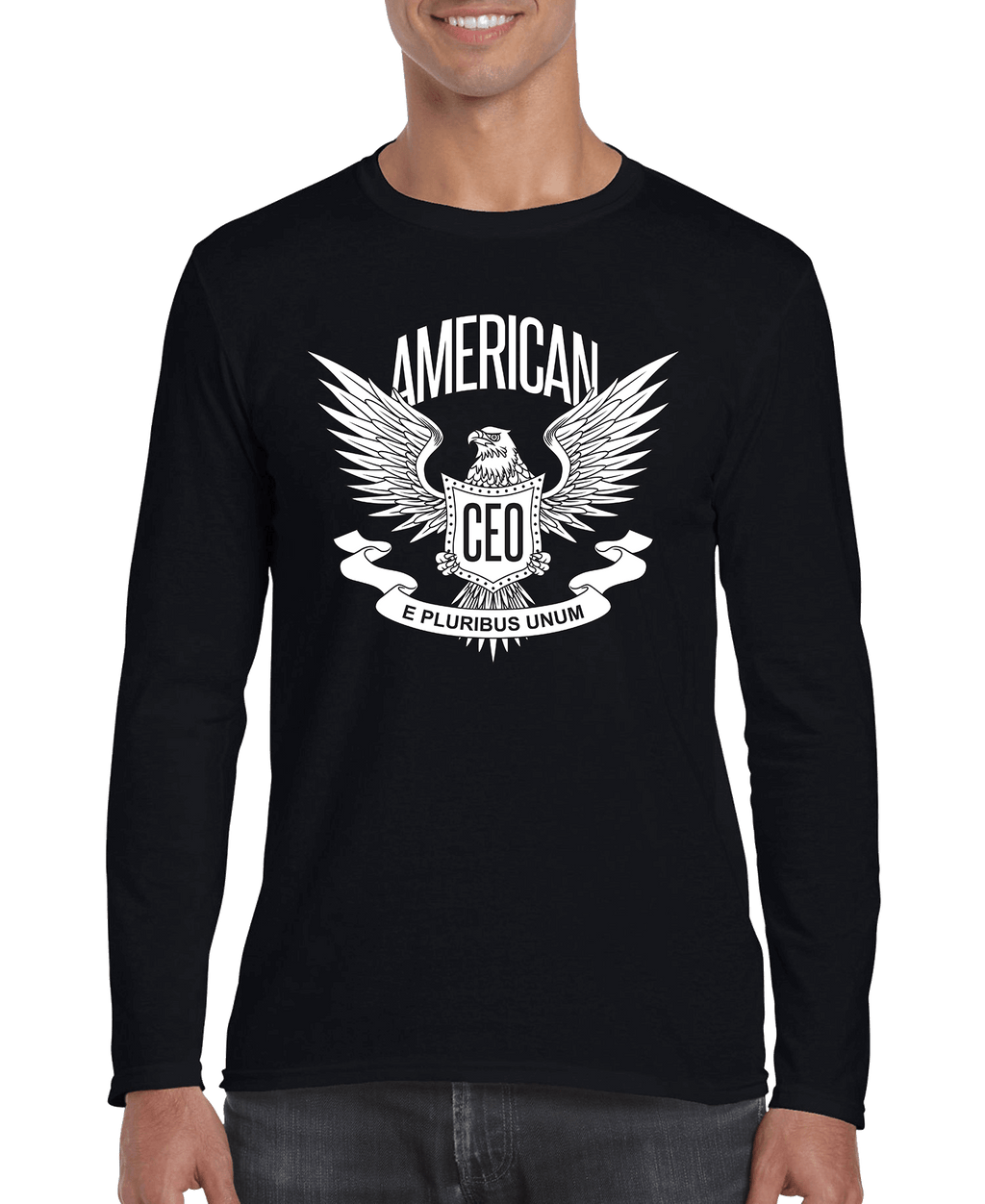 American CEO Patriotic Eagle Men's Long Sleeve