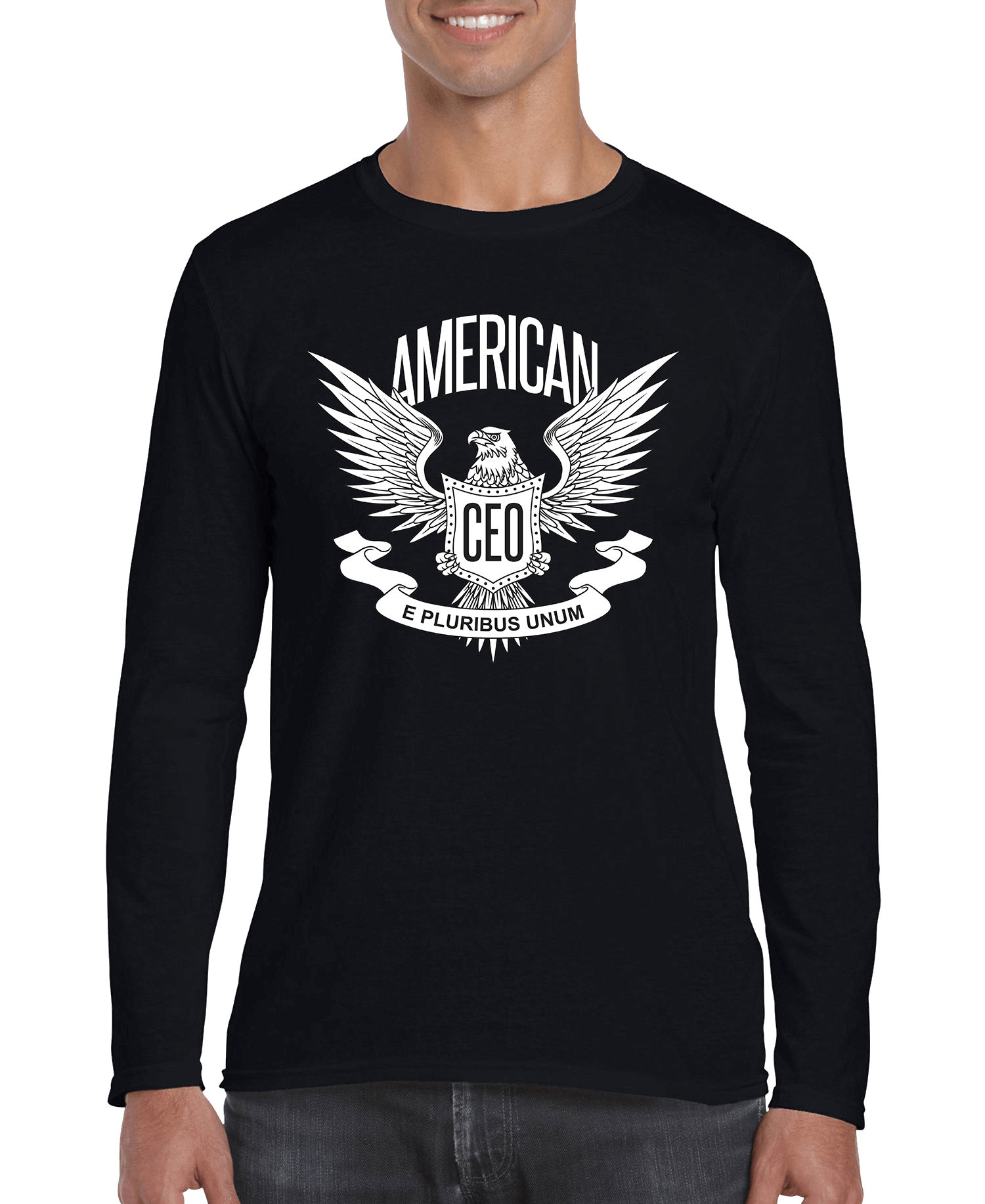 American CEO Patriotic Eagle Men's Long Sleeve