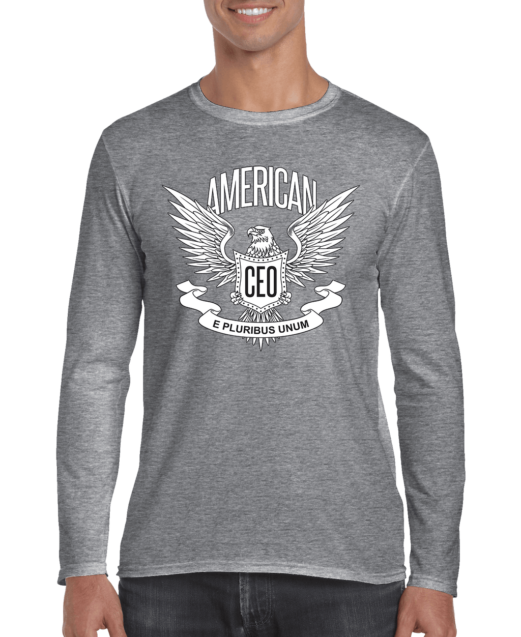 American CEO Patriotic Eagle Men's Long Sleeve
