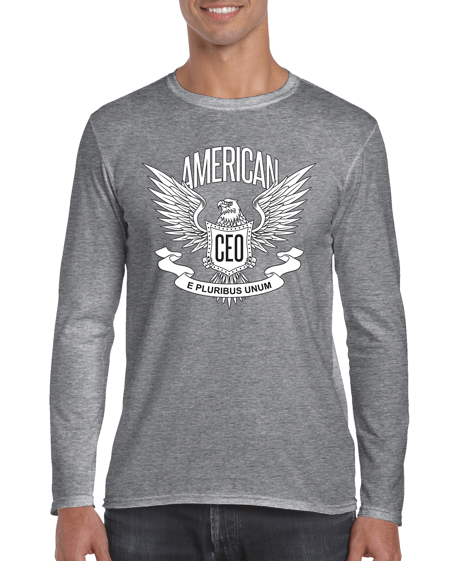 American CEO Patriotic Eagle Men's Long Sleeve