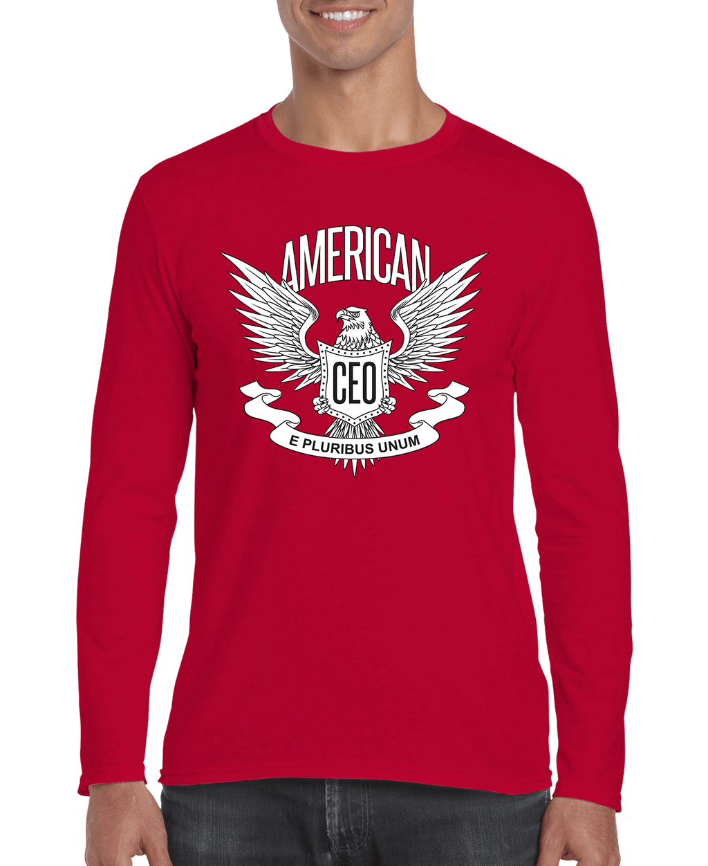 American CEO Patriotic Eagle Men's Long Sleeve