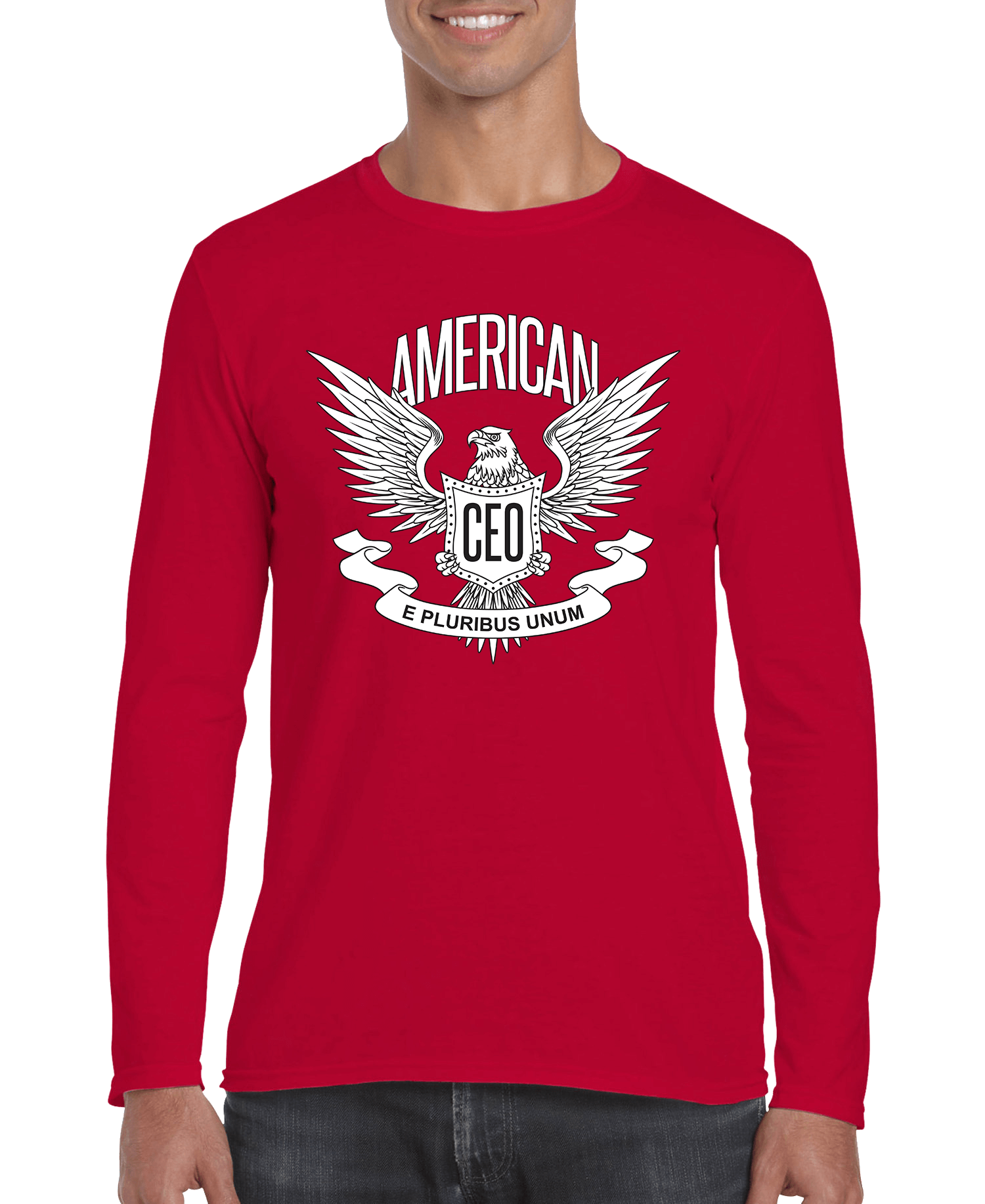 American CEO Patriotic Eagle Men's Long Sleeve